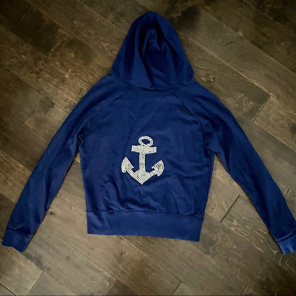 Twisted Heart Crystal Anchor Sweatshirt